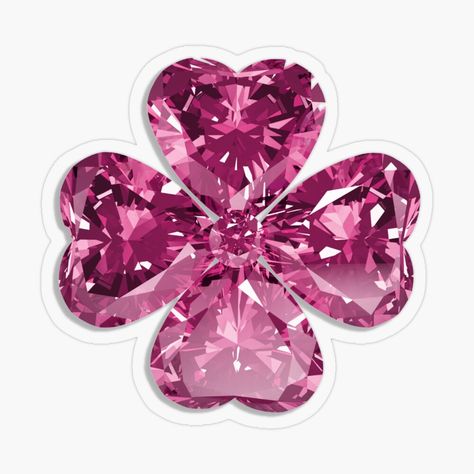 Get my art printed on awesome products. Support me at Redbubble #RBandME: https://www.redbubble.com/i/sticker/Pink-clover-gem-by-EMXEdesigns/157034781.O9UDB?asc=u Clover Sticker, Pink Clover, Crystal Stickers, Plastic Stickers, 3d Stickers, Laptop Stickers, Science Poster, Sticker Design, Stranger Things Fanart