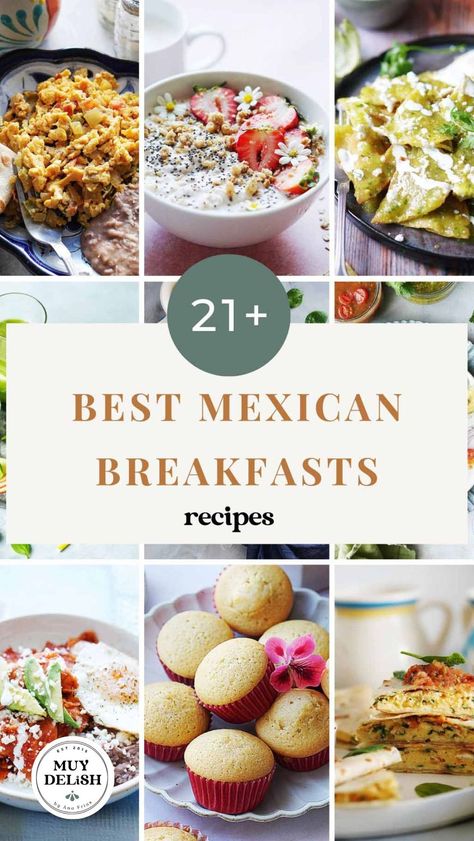 These classic Mexican Breakfast Recipes are the best part of waking up every morning! In Mexico, breakfast is the most important meal of the day! 😍☀️ Authentic Mexican Food Breakfast, Best Mexican Breakfast Recipes, Central American Breakfast, Mexican Breakfast Buffet, Mexican Food Recipes Authentic Breakfast, Mexican Brunch Recipes, Authentic Mexican Breakfast Ideas, Easy Mexican Breakfast Ideas, Hispanic Breakfast Ideas