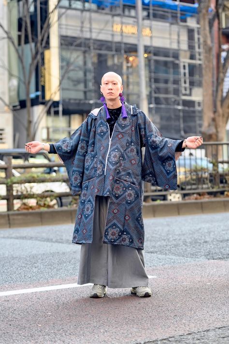 Tokyo Fashion Men, Kimono Street Style, Tokyo Fashion Street, Japan Fashion Week, Japanese Minimalist Fashion, Tokyo Fashion Week, Kimono Design, Tokyo Street Style, Concept Clothing