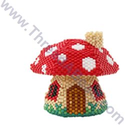 Mushroom Beads Pattern, 3d Beading Patterns, Beaded Sculpture, Bead Sculpture, Mushroom Gnome, Stitch Box, 3d Beading, Gnome Home, Beaded Items