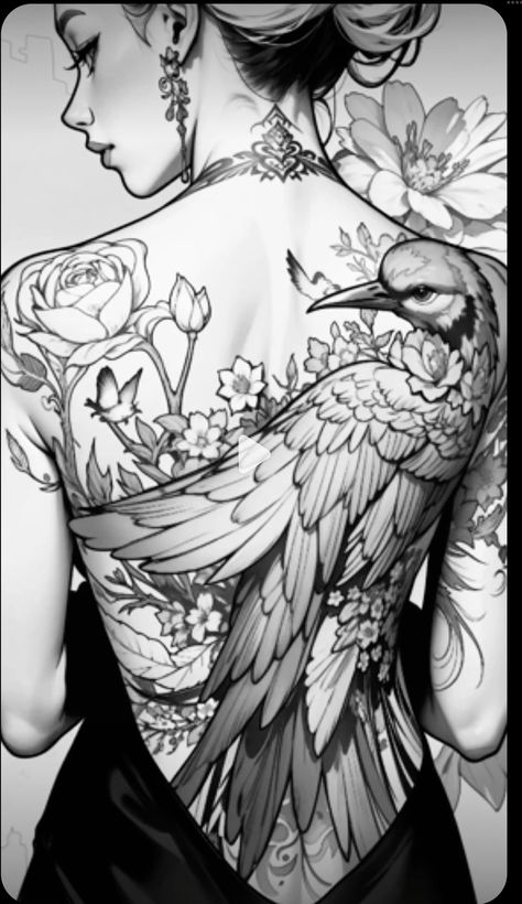 Women Ilustration, Beautiful Spine Tattoos, Female Warrior Tattoo, Avatar Tattoo, Valkyrie Tattoo, Backpiece Tattoo, Spine Tattoo Ideas, Back Piece Tattoo, Full Back Tattoos