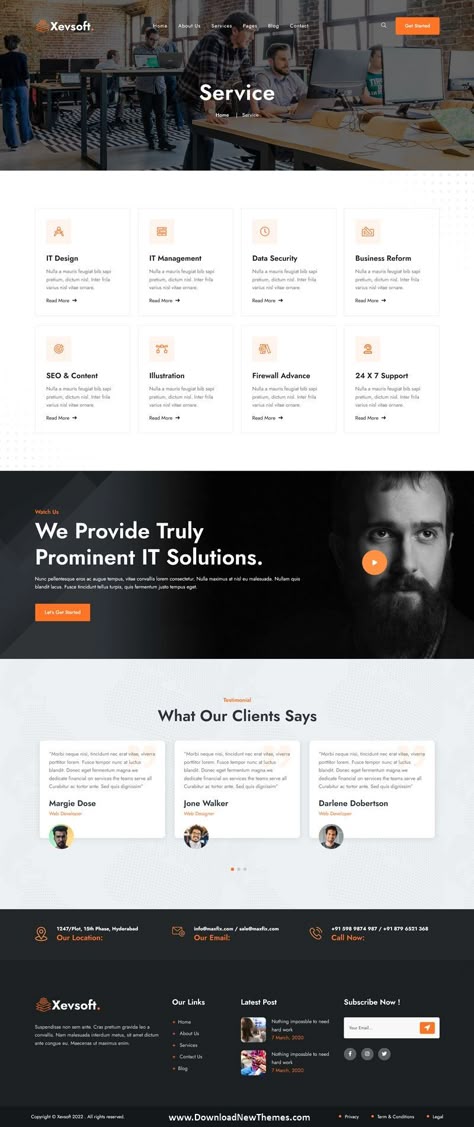 Xevsoft - Digital & It Solutions HTML Template is a responsive premium HTML Template appears to be a well-rounded option for creating a professional website for IT solutions, digital agency, technology, cyber security, software company, consulting services and any related business. This template comes with 3 different homepage layouts and 11+ inner pages that are designed to showcase your service and other important information to download now & live preview click on image 👆 Business Website Layout, Business Consulting Website, It Company Website, Figma Website Design, About Us Page Design, Figma Website, Simple Website Design, Landing Page Ui, Consulting Website