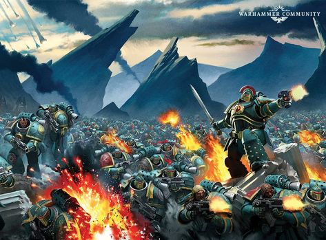 Sons Of Horus 30k, Luna Wolves, Warhammer Artwork, Warhammer 40k Space Wolves, Space Marine Art, Sons Of Horus, Warhammer Figures, 40k Artwork, The Horus Heresy