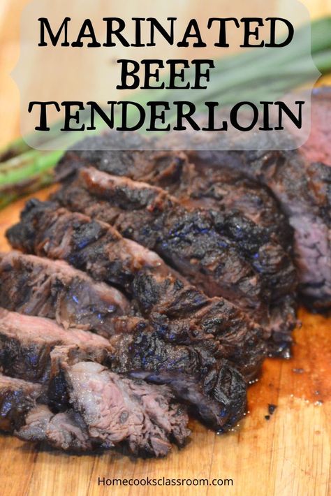 Beef Tenderloin Marinade, Marinated Beef Tenderloin, Beef Tenderloin Roast Recipes, Grilled Beef Tenderloin, Beef Loin, Simple Marinade, Beef Tenderloin Recipes, Beef Tenderloin Roast, Beef Marinade