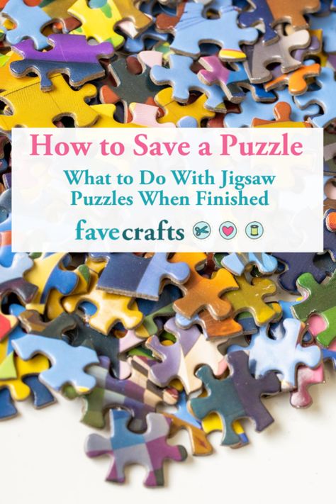 How to Save a Puzzle What to Do With Jigsaw Puzzles When Finished Jigsaw Puzzle Crafts, Puzzle Piece Crafts, Jigsaw Puzzles Art, Puzzle Storage, Free Jigsaw Puzzles, Puzzle Frame, Diy Puzzles, Holiday Puzzle, Folding Origami