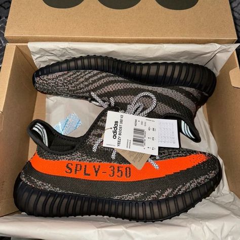 Authentic Adidas Yeezy Boost 350 V2 - Carbon Beluga Yeezy Carbon Beluga, Balenciaga Track 2, Sply 350, Balenciaga Track, Memes Status, Yeezy Boost 350 V2, Yeezy 350, Adidas Yeezy Boost 350, 350 V2