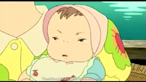 Angry baby Ghibli Baby, Mermaid Found, Angry Baby, Becoming Human, Studio Ghibli Art, Ghibli Art, Miyazaki, Magic Kingdom, Studio Ghibli