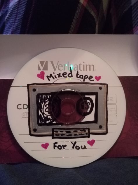 Cait Core, Burning Cds, Cd Burning, Custom Cd, Cd Idea, Mix Cd, Cd Design, Friday Fun, 1 Year Anniversary Gifts