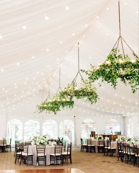 Wedding Tent Chandelier Diy, Tent Ceiling Decorations Wedding, Simple Ceiling Decorations Wedding, Draped Tent Wedding, Ceiling Decorations Wedding, Floral Ceiling Wedding, Tent Chandelier, Marquee Wedding Decoration, Wedding Tent Lighting