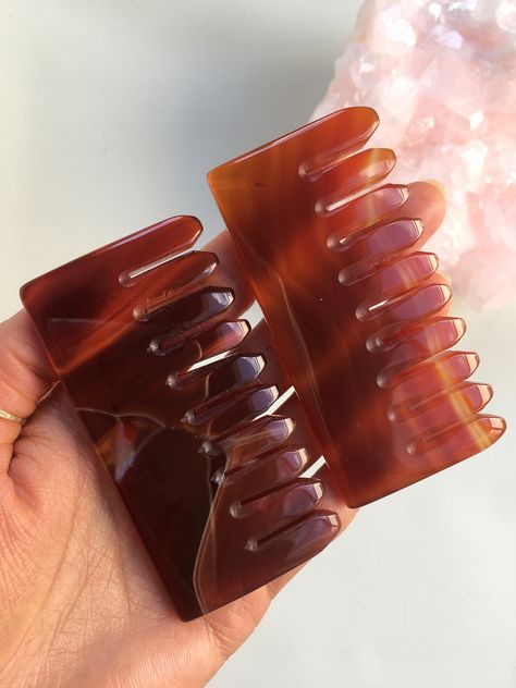 Crystal Comb, Pocket Comb, Carnelian Agate, Hair Brands, Bridal Comb, Hair Product, Agate Crystal, Crystal Points, Healing Crystal