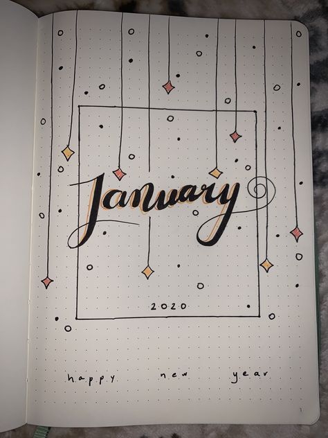 January title page Journal Title Page 2023, Bujo Monthly Cover January, Ways To Write January, January Bulletin Journal Ideas, January Journal Page, Aesthetic Title Page, Title Pages Ideas, Book Journal Title Page, Journal Ideas For January