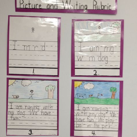 writing rubric February Kindergarten, Tk Classroom, Writing Interventions, Kindergarten Handwriting, Kindergarten Anchor Charts, Data Binders, Fall Writing, Visual Literacy, 2nd Grade Writing