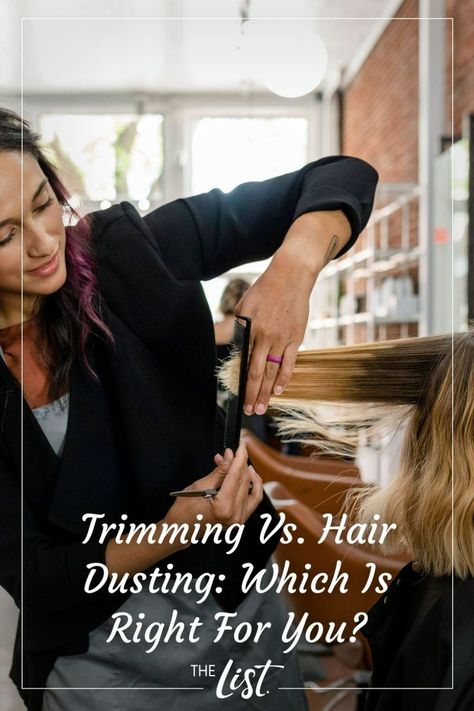 While you may have heard about trimming before, the same probably cannot be said for the term "hair dusting." What exactly is dusting and how is it different from trimming? Which form of getting rid of frayed ends is right for you? #hair #haircaretips #haircare #haircut Vs Hair, Trim Your Own Hair, Hair Dusting, Hair Content, Split Hair, Hair Trim, Beauty Tips And Tricks, Split Ends, Hair Care Tips