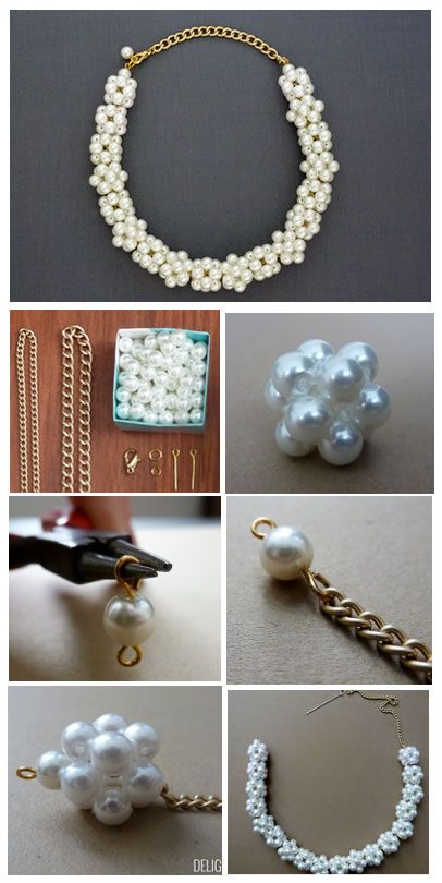 Pandahall.com offers you jewelry making ideas and easy picture instruction to help you to finish this pearl bead necklace. Necklace Making Ideas, Pearl Necklace Tutorial, Diy Jewelry Set, Rhinestone Designs Pattern, Diy Earrings Easy, Diy Beaded Rings, Boho Jewels, Diy Jewelry Projects, Necklace Making