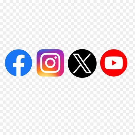 Social Media Logos Icons Png, Social Media Icons Png, Facebook Logo Transparent, Social Media Png, Social Media Icons Free, Photoshop Backgrounds Backdrops, Logo Facebook, Social Media Post Design, Background Clipart