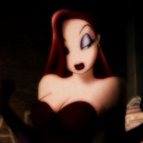 Jessica Rabbit Cartoon Aesthetic, Goth Jessica Rabbit, Jessica Rabbit Pfp, Jessica Rabbit Icon, Cartoon Profile Pics Red Hair, Jessica Rabbit Aesthetic, Jessica Rabbit Wallpaper, Black Jessica Rabbit, Dark Hair Cartoon Characters