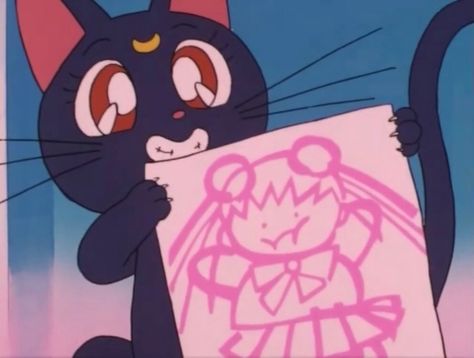 Sailor Moon Pattern, Pink Sailor Moon, Sailor Moon Cat, Luna And Artemis, Sailor Moon Luna, Moon Icon, Moon Silhouette, Arte Sailor Moon, Sailor Moon Stars