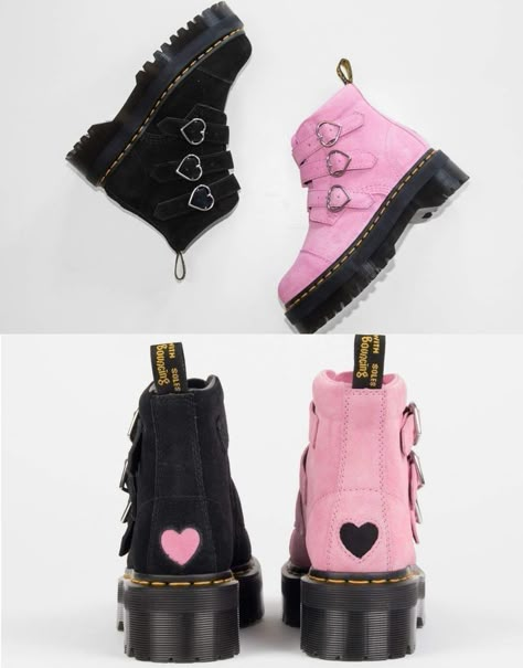 Draculaura Boots, Pink Goth, Mode Shoes, Goth Shoes, Swag Shoes, Dream Shoes, Platform Boots, Cute Fashion, Dr. Martens