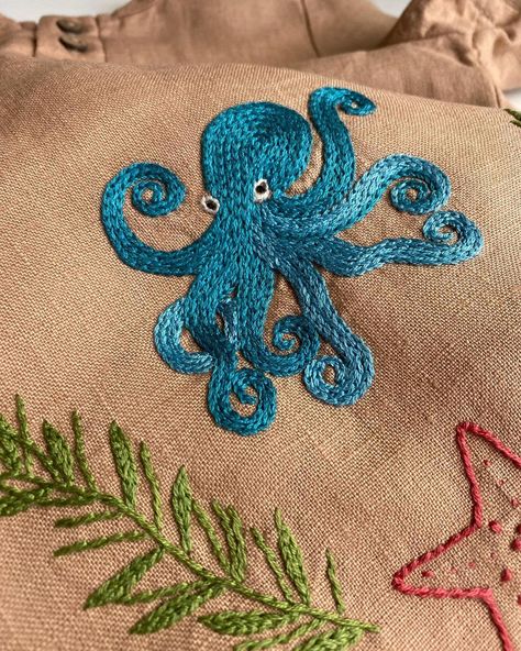 Sea Animals Embroidery, Squid Embroidery, Sealife Embroidery, Octopus Embroidery, Turtle Embroidery, Sea Embroidery, Beach Embroidery, Fish Embroidery, Mermaid Embroidery