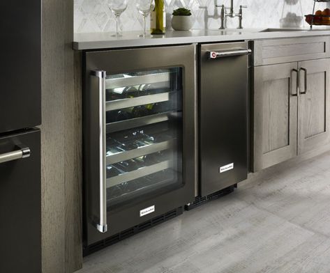 Undercounter fridge options from KitchenAid. Undercounter Fridge, Cabinet Fridge, Major Kitchen Appliances, Drink Fridge, Undercounter Refrigerator, Under Counter Fridge, Refrigerator Drawers, Ice Wine, Wine Refrigerator