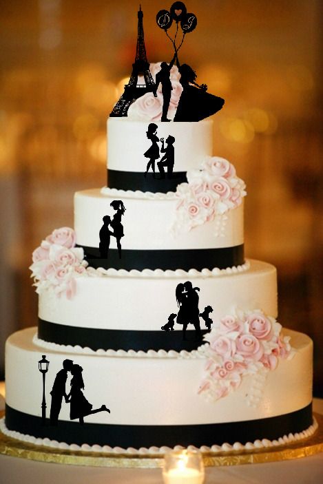 Dean and Jersey's Silhouette Wedding Cake Silhouette Wedding Cake, Silhouette Wedding, Wedding Silhouette, Dean, Wedding Cake, Wedding Cakes, Wedding Dress, Cake, Quick Saves