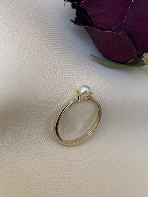 Dainty Pearl Ring, Gold Pearl Rings, Engagement Ring Pearl, Small Pearl Ring, Gold Stone Necklace, Pearl Wedding Ring, Pearl Engagement Ring, Gold Pearl Ring, Silver Ring Designs