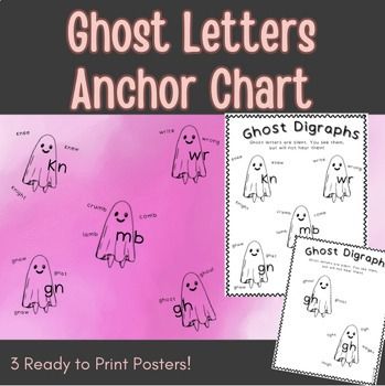 Digraphs Chart, Ghost Letters, Pumpkin Reading, Silent Letters, Writing Anchor Charts, Anchor Charts, Writing Activities, Reading Writing, Small Groups