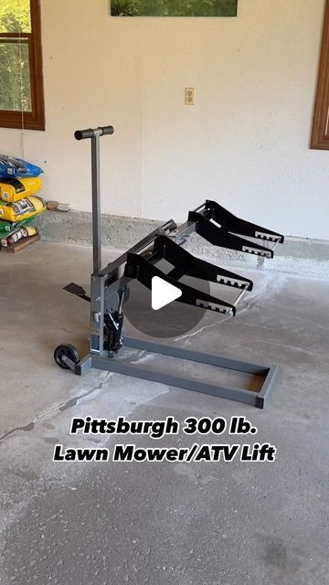 Harbor Freight on Instagram: "The Pittsburgh Lawn Mower/ATV Lift allows you to safety elevate your riding mower or ATV during routine maintenance. Lifts up to 300 lb. to a max height of 24”. Priced at only $139.99. #Lawnmower #ATV #HarborFreight" Zero Turn Mower Attachments Diy, Electric Riding Lawn Mower, Lawn Mower Snow Plow, Best Zero Turn Mower, Riding Mower, Riding Lawnmower, Lawn Mower, Pittsburgh, Lawn