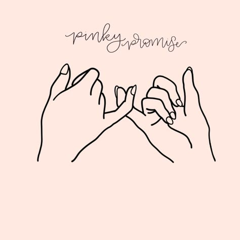 Pink Promise Drawing, Pink Promise Tattoo, Pinky Promise Tattoo, Hand Outline, Promise Tattoo, Bff Tattoos, Friendship Tattoos, Pop Art Canvas, Bar Code