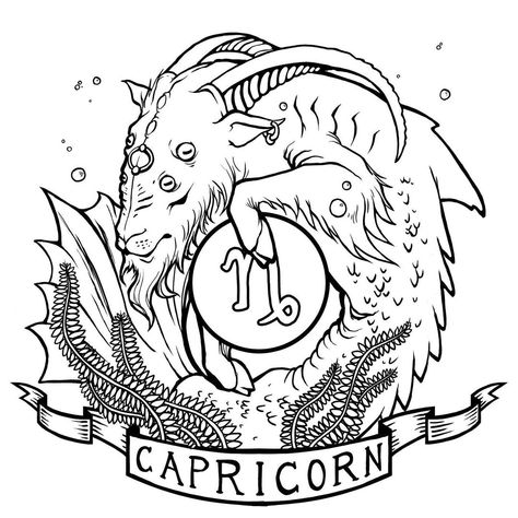 Capricorn Drawing Zodiac, Capricorn Drawing, Capricorn Art, Capricorn Tattoo, Drawing Designs, Zodiac Tattoos, 2024 Calendar, December 2023, Zodiac Art