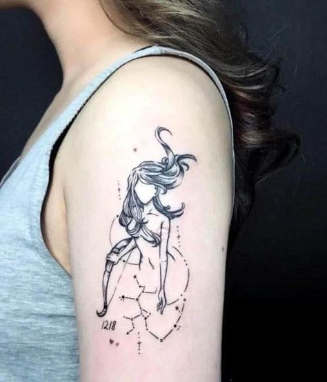 Sagittarius Tattoo: 50+ Tattoo Ideas For Women Tattoos Sagittarius, Sagittarius Constellation Tattoo, Archer Tattoo, Voll Arm-tattoos, Sagittarius Tattoo Designs, Sagittarius Woman, Inner Arm Tattoos, Sagittarius Tattoo, Sign Tattoo