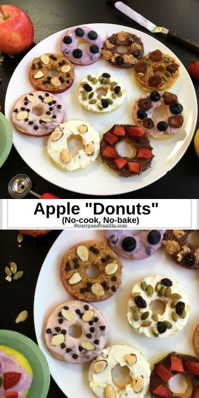 APPLE "DONUTS" Healthy Donuts Recipe, Apple Donuts, Healthy Donuts, Donuts Recipe, Chocolate Nutella, Healthy Apple, Baked Donuts, Apple Fruit, Healthy Sweets Recipes