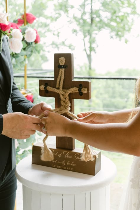 The perfect way to become unified at your wedding. A Cord Of Three Strands Wedding, Wedding Unity Cross, Unity Candle Alternative, Unity Heart, Unity Candle Alternatives, Unity Ideas, Unity Cross, Candle Alternatives, Heart Sculpture