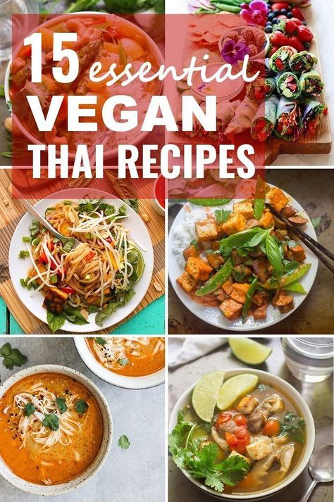 With lots of veggies, spices, and of course heaps of peanut sauce, there’s a lot to love about Thai cuisine. But the best part? It’s SO vegan and vegetarian friendly! Here are 15 delicious vegan Thai recipes you need to try! #thairecipes #veganrecipes #vegetarianrecipes #meatlessmonday Vegan Thai Recipes, Ella Vegan, Vegetarian Thai Recipes, Vegetarian Thai, Vegan Asian Recipes, Vegan Recipes Videos, Vegan Asian, Peanut Sauce, Vegan Cooking