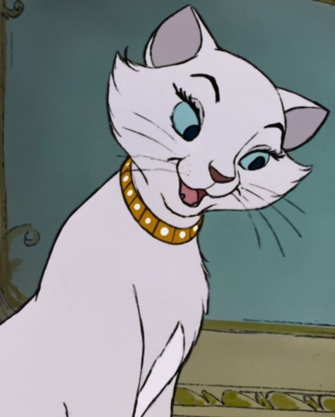 Duchess is the female protagonist of Disney's 1970 animated film, The Aristocats. She is the mother of Marie, Berlioz, and Toulouse. Duchess is very elegant, beautiful and ladylike, being the pet to an aristocrat. She is very devoted to her owner, Madame Adelaide Bonfamille. She is kind and friendly to everyone. She is both caring and protective toward her children and also tries to encourage them to develop into proper members of French society. She also is a connoisseur of music and... Cat Knowledge, Disney Images, The Test, Cartoon Cat, Disney, Gold