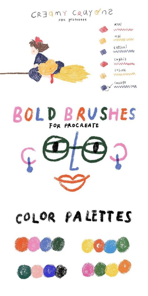 Crayons Brushes for Procreate Bundle - Procreate Brushes Drawing Storybook Art Illustrations, Procreate Practice, Crayon Letter, Best Procreate Brushes, Create Color Palette, Free Procreate, Illustrator Brushes, Crayon Drawings, Procreate Brushes Free