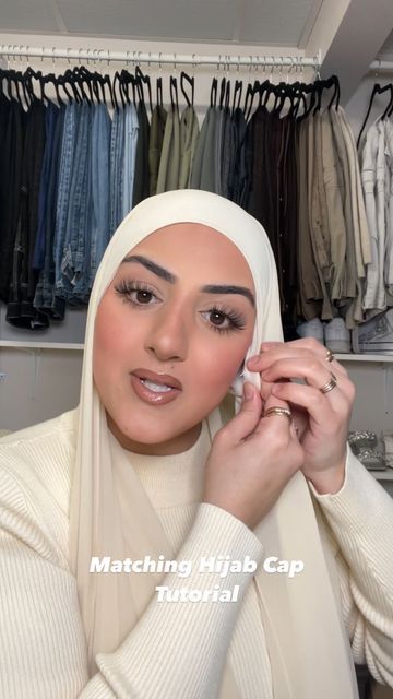 Amy K on Instagram: "MATCHING Hijab Cap tutorial 🤍" Under Hijab Cap Tutorial, Hijab Cap Style, Hijab Without Cap, Hijab With Cap, How To Wear Hijab, Hijab Cap, Simple Hijab Tutorial, Simple Hijab, Hijab Caps