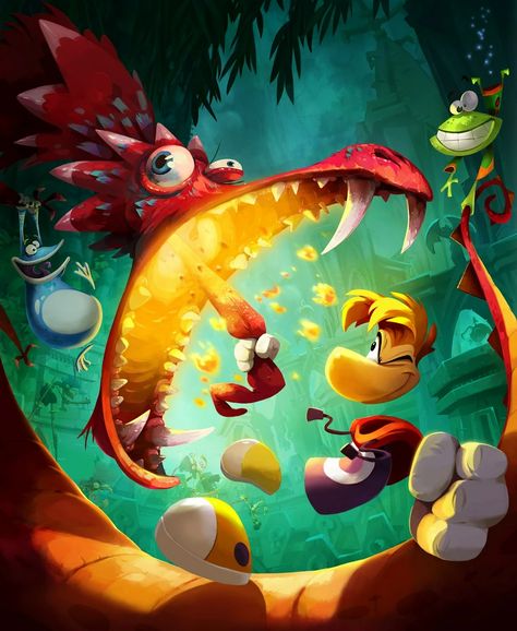 Imgur: The magic of the Internet Rayman Origins, Beach Canvas Paintings, Rayman Legends, Big Poster, 2000s Art, Monster High Pictures, Cartoon Character Pictures, Comic Illustration, Video Game Art