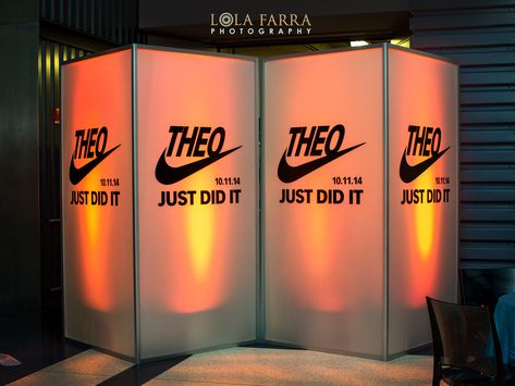 Nike Glo-Screens | The Prop Factory | Flickr Basketball Bar Mitzvah, Basketball Themed Birthday Party, Basketball Party Decorations, Grad Decor, Basketball Theme Party, Basketball Decorations, Bar Mitzvah Party, Ball Birthday Parties, Graduation Party Themes