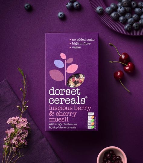 Dorset Cereals, Spice Packaging, 3d Templates, Dried Berries, Ice Cream Brands, Butterfly Pea Flower, Color Meanings, Food Packaging Design, Packing Design