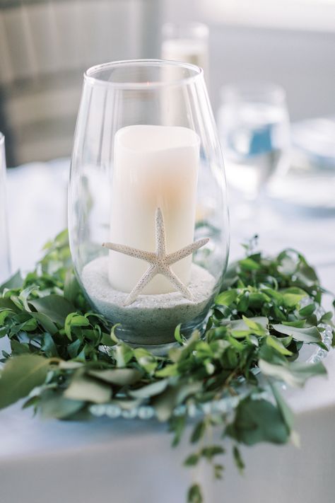 Make your grand wedding on the water an afforable one at Blue Ocean! We offer a variety of complementary special items included in your wedding package like our glass table centerpieces with pillar candles and even expert event managers! Capture your vision and create the wedding of your dreams 😉 #WeddingTableDecor #WeddingPlanning #BlueOceanEventCenter #CoastalWedding #AffordableWeddingDecor #EventVenue #Oceanfront #WeddingVenue #SalisburyBeach Ocean Theme Wedding Centerpieces, Simple Beach Wedding Centerpieces, Coastal Centerpiece Ideas Wedding, Ocean Themed Centerpieces, Sea Glass Wedding Theme, Ocean Blue Wedding Theme, Beach Theme Wedding Centerpieces, Glass Table Centerpieces, Coastal Centerpiece Ideas