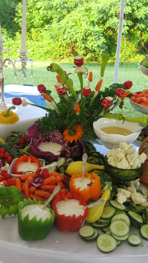 wedding reception Fruit Display Wedding, Vegetable Display, Veggie Display, Wedding Fruit, Appetizer Display, Fruit Table, Cheese Display, Appetizers Table, Wedding Appetizers