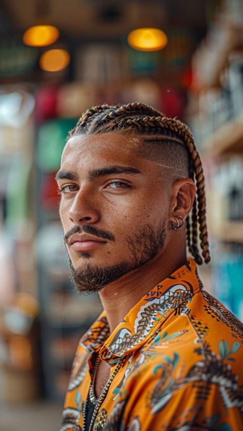 20 Easy Sporty Hairstyles for Active Men: Stay Stylish On-the-Go | Lookosm Blonde Fade Men, 4 Braids Men Hairstyle, Black Hair Braids Men, Mens French Braid, Short Loc Hairstyles For Black Women, Short Black Men Hairstyles, Men Braids Hairstyles Short, Hair Styles For Black Men, 4 Braids For Men