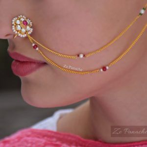 Besar Nosepin Rajputi, Garhwali Nath, Gold Nath, Bridal Nath, Clip On Nose Ring, Nose Jewels, Bridal Nose Ring, Nose Ring Jewelry, Indian Wedding Jewelry Sets