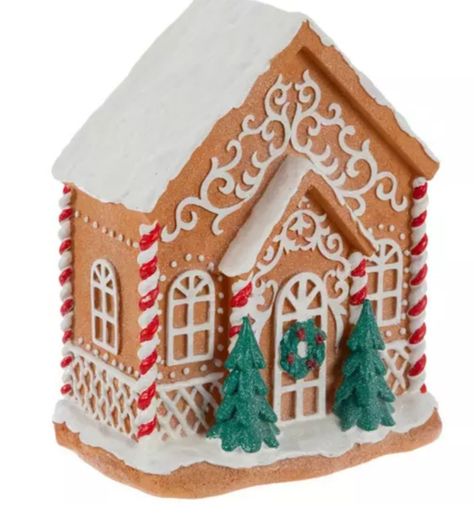 Quaint House, Gingerbread House Craft, Iconic Christmas, Festive Table Setting, Baking Art, Red Wreath, Christmas Elements, Cardboard House, Christmas Lanterns