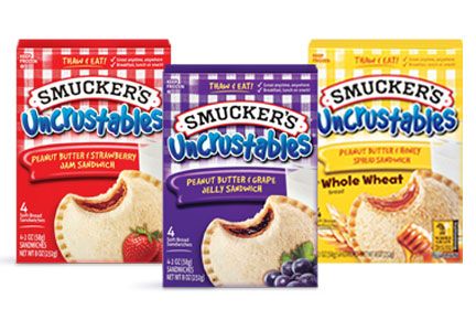 Smucker's Uncrustables-  sandwiches I remeeeember Smuckers Uncrustables, 90s Snacks, Butterfly Snacks, Toffee Cheesecake, 90s Food, Homemade Sandwich, Bread Soft, Lunchbox Treats, English Toffee