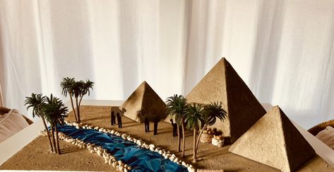 Ancient Egypt Projects Middle School, Egypt Diorama, Mesopotamia Projects, Exhibit Art, Joseph In Egypt, Ancient Egypt Projects, Africa Craft, Egypt Project, Egypt Map