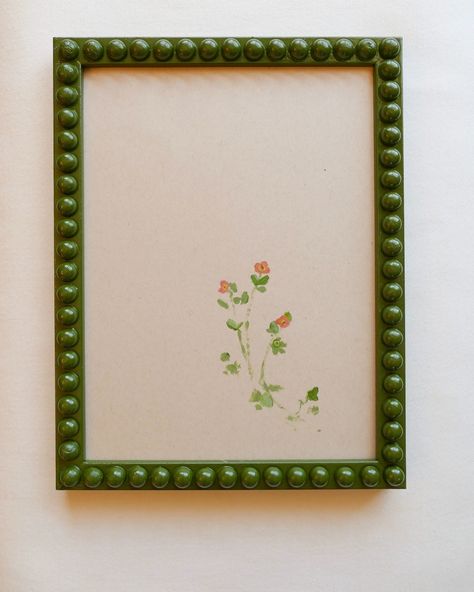 Introducing the simplicity and elegance of Brittany Smith's latest work - beautiful botanicals showcased in these custom frames! Don't wait until August 6th; message us today & add these unique pieces to your collection. 🌿 Dimensions: 13.5" h x 10" w, Framed, $465 each. 🙌 Sage Picture Frames, Bobbin Frame, Folk Art Picture Frame, Art Nouveau Picture Frame, Gold Frame Pressed Flowers, Chicken Wire Frame, Pressed Flower Clear Frame, Memory Frame, Custom Frames