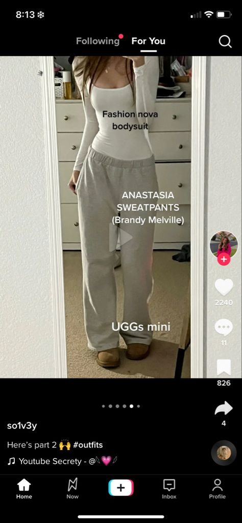 Cozy Fashion Aesthetic, Wide Leg Sweats, Trendy Outfits For Teens, Simple Trendy Outfits, Swaggy Outfits, Cute Everyday Outfits, Cute Simple Outfits, Really Cute Outfits, Fashion Aesthetic