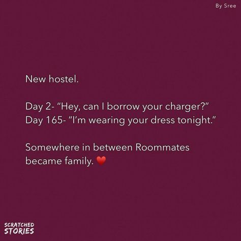 Quotes For Roommates, Hostel Quotes, Roommate Quotes, Simply Quotes, Quotes Friends, Best Friend Quotes Funny, Beautiful Notes, Really Good Quotes, Friend Quotes